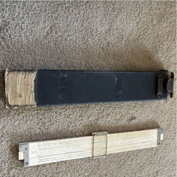 Keuffel & Esser K-E 4081-3 Engineer’s Slide Rule In Leather Case - Picture 2 of 10